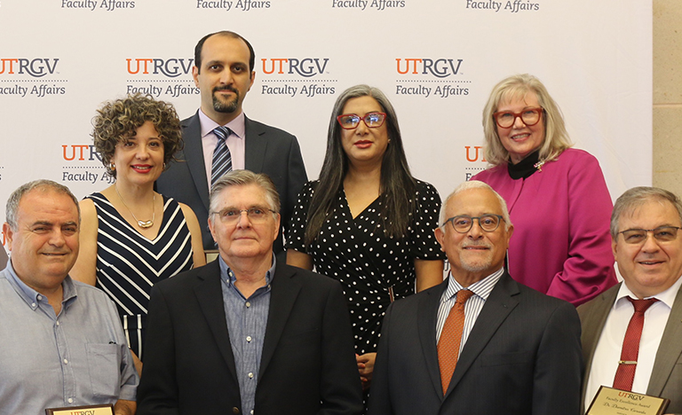 The UTRGV Office of Faculty Affairs has named six faculty members as recipients of the 2024-2025 UTRGV Faculty Excellence Awards. The UTRGV Office of Faculty Affairs has named six faculty members as recipients of the 2024-2025 UTRGV Faculty Excellence Awards.