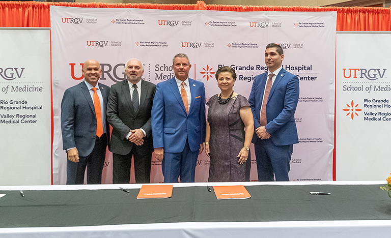 A new residency program established by an agreement signed last year between the UTRGV School of Medicine and HCA will allow residents from the School of Medicine to train at HCA Gulf Coast Division-affiliated hospitals: Rio Grande Regional in McAllen and Valley Regional Medical Center in Brownsville.