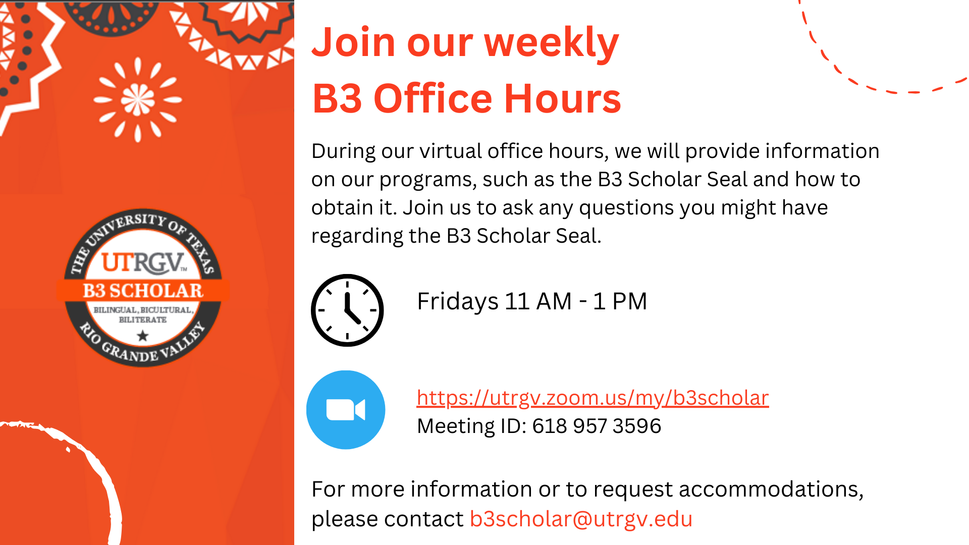 b3 virtual office hours for students
