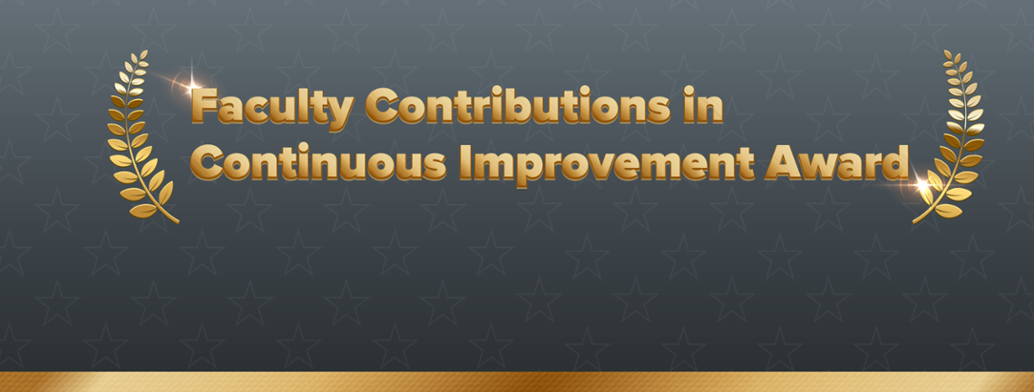 faculty contributions in continuous improvement