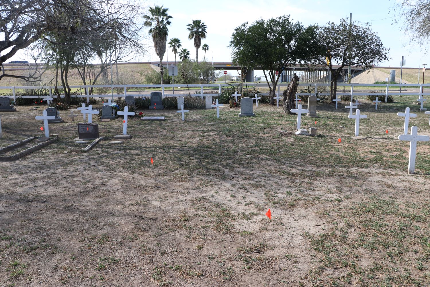 Restlawn African American Cemetery area with unmarked graves