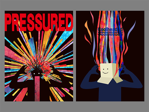 Poster Series for International Stress Relief Guide by Wu Yung-Ting (Graduate Student)