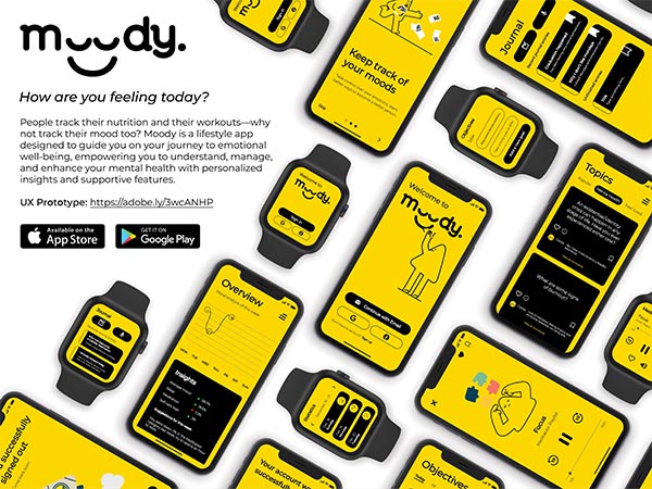 Moody App - Product Design by Kyara Valdez (Student)