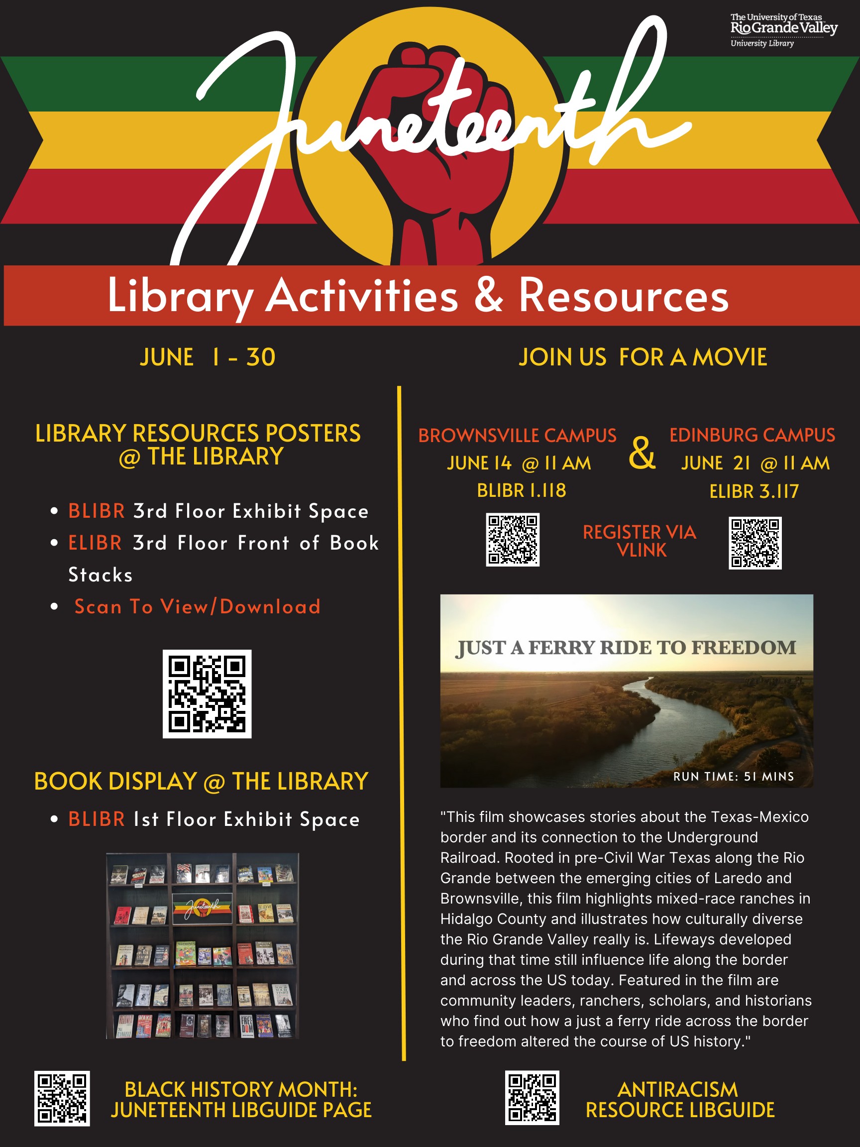 Juneteenth Library Activities & Resources 2023 Flyer