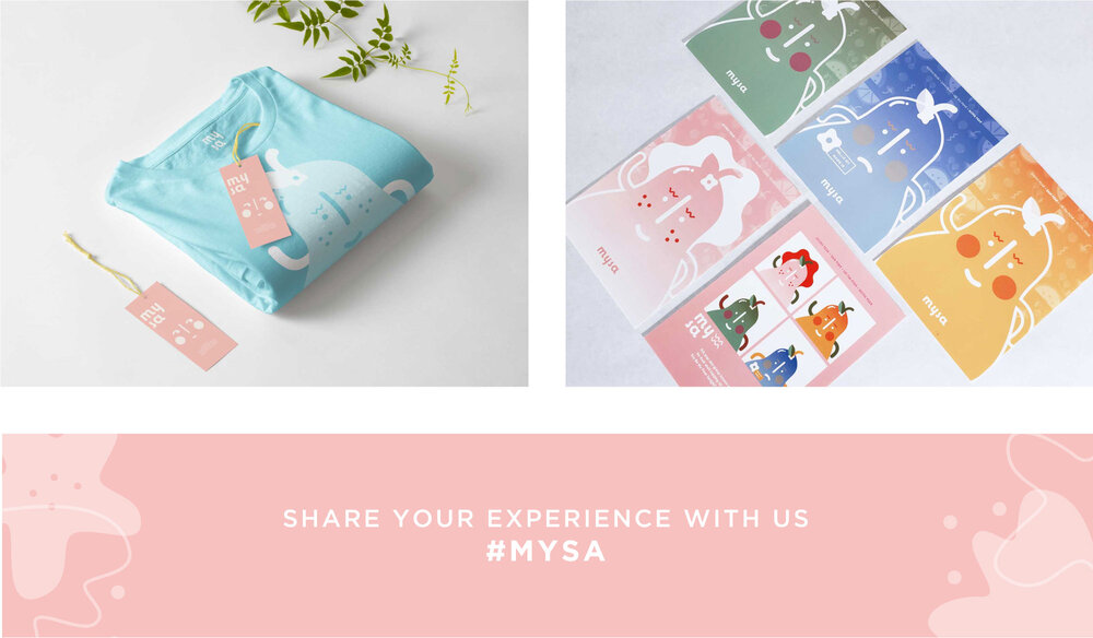 Mysa shirt and postcards