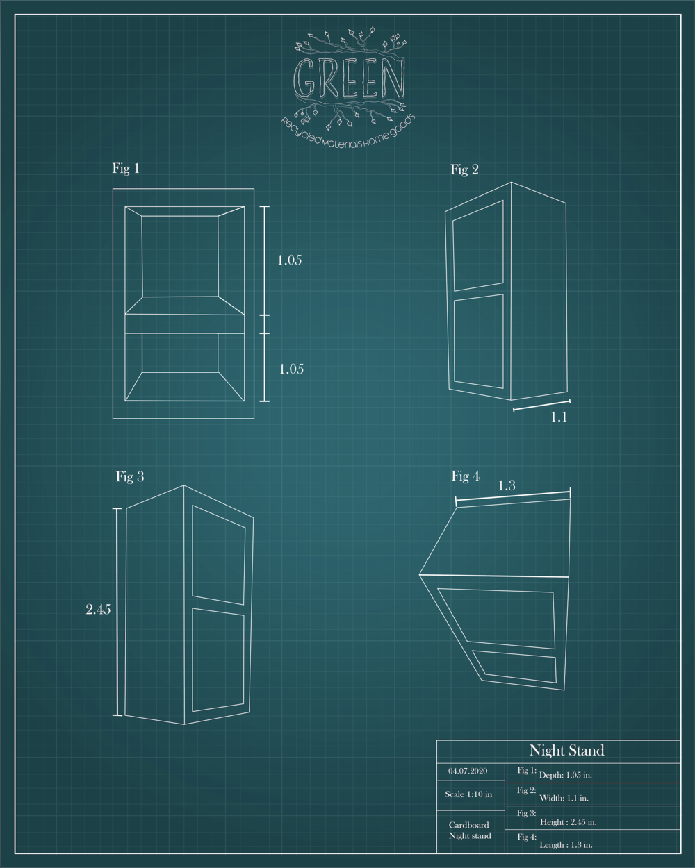  Blueprint poster / 24” x 30” / A precise scale blueprint of a cardboard furniture secondary-content  poster two