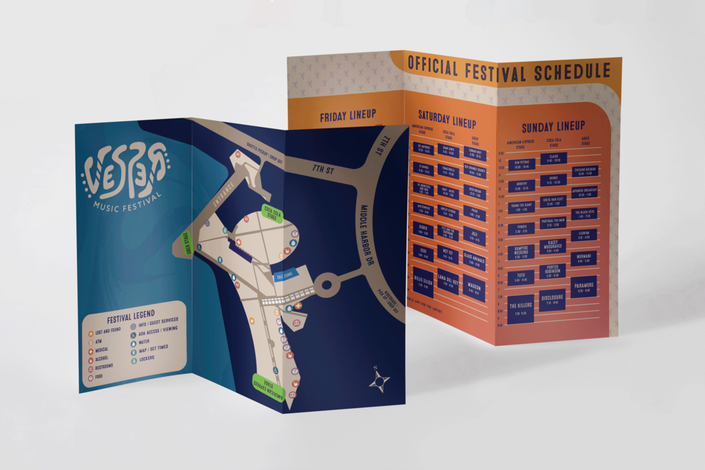  Festival Map & Brochure / 11'“ x 17” / A guide that helps guests navigate the park. secondary-content  column two
