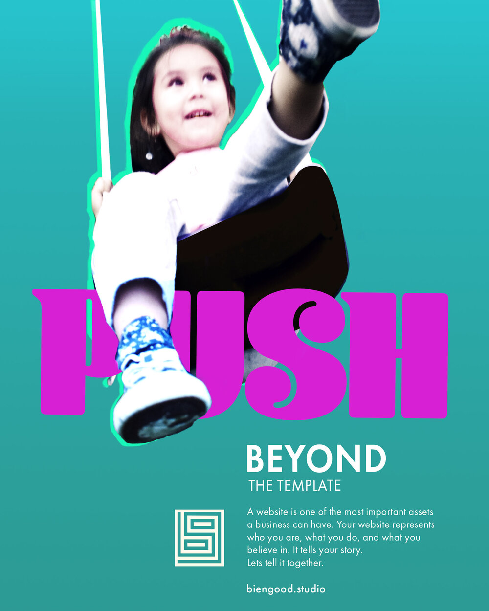PUSH BEYOND Print Ad / 24” x 30” / Digital Photography, Photoshop