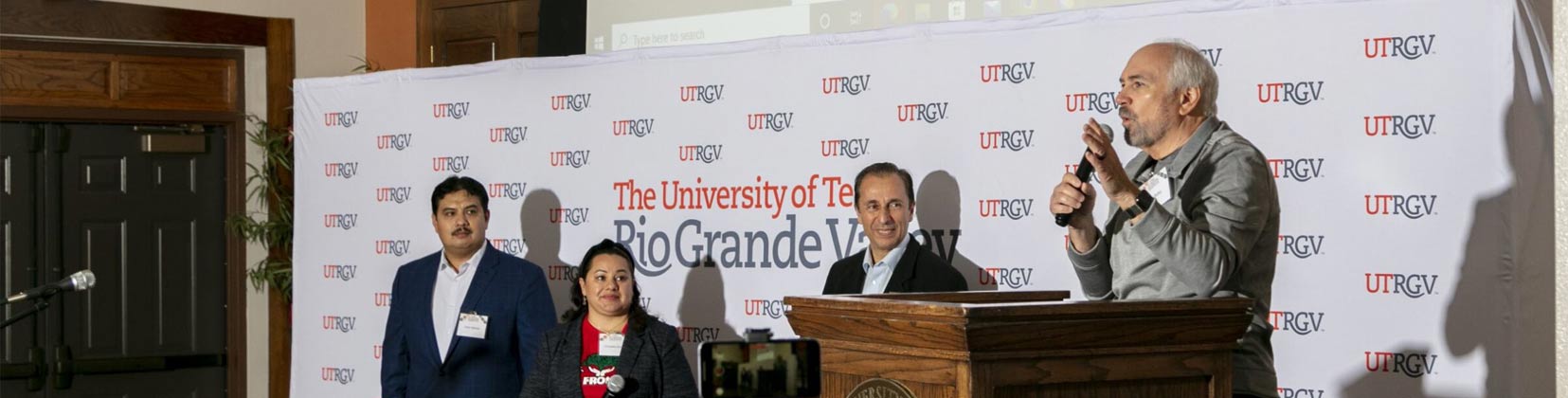 UTRGV President Dr. Guy Bailey speaking at Fall 2022 FIESTA Symposium