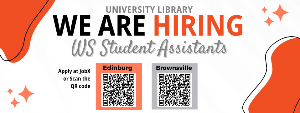 We are hiring students! Click to apply! Page Banner 