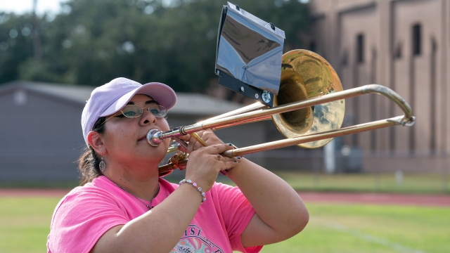 Music Maker Profile - Marely Enriquez playing the trombone
