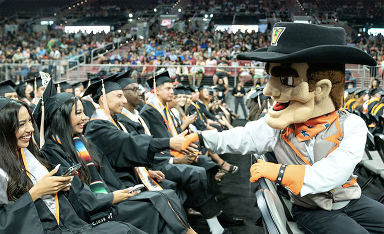 About 4,000 eligible students will participate in four commencement ceremonies during the UTRGV Spring 2024 Commencement on May 10-11 in Brownsville and Edinburg. (UTRGV Archive Photo by Paul Chouy)