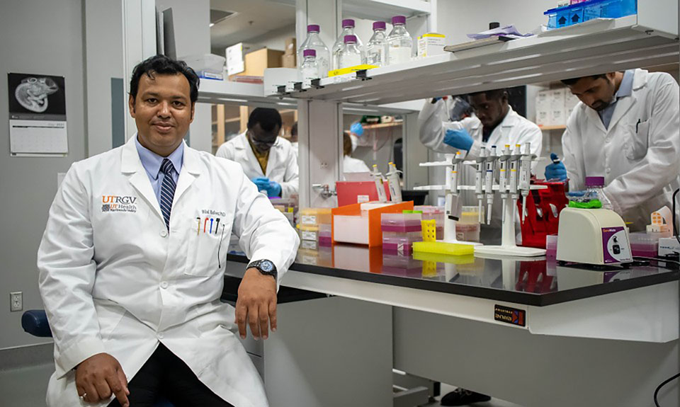 Dr. Bilal Bin Hafeez – assistant professor of the Department of Medicine and Oncology Integrated Service Unit at the UTRGV School of Medicine and principal investigator of the CPRIT award.