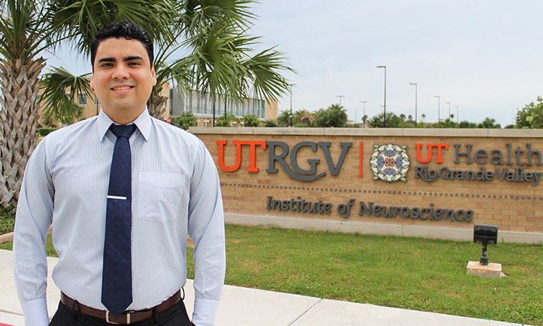 Dr. Jesús Melgarejo, assistant professor of Neuroscience at the UTRGV School of Medicine, has focused his research on understanding the relationship between blood pressure dysregulation and Alzheimer's disease-related disorders. 