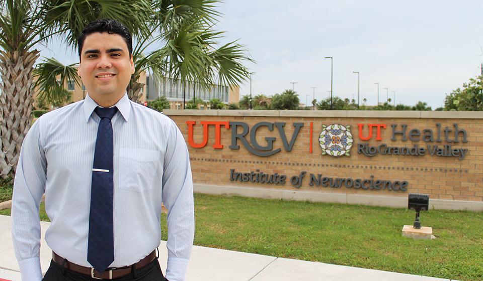 Dr. Jesús Melgarejo, assistant professor of Neuroscience at the UTRGV School of Medicine, has focused his research on understanding the relationship between blood pressure dysregulation and Alzheimer's disease-related disorders. 