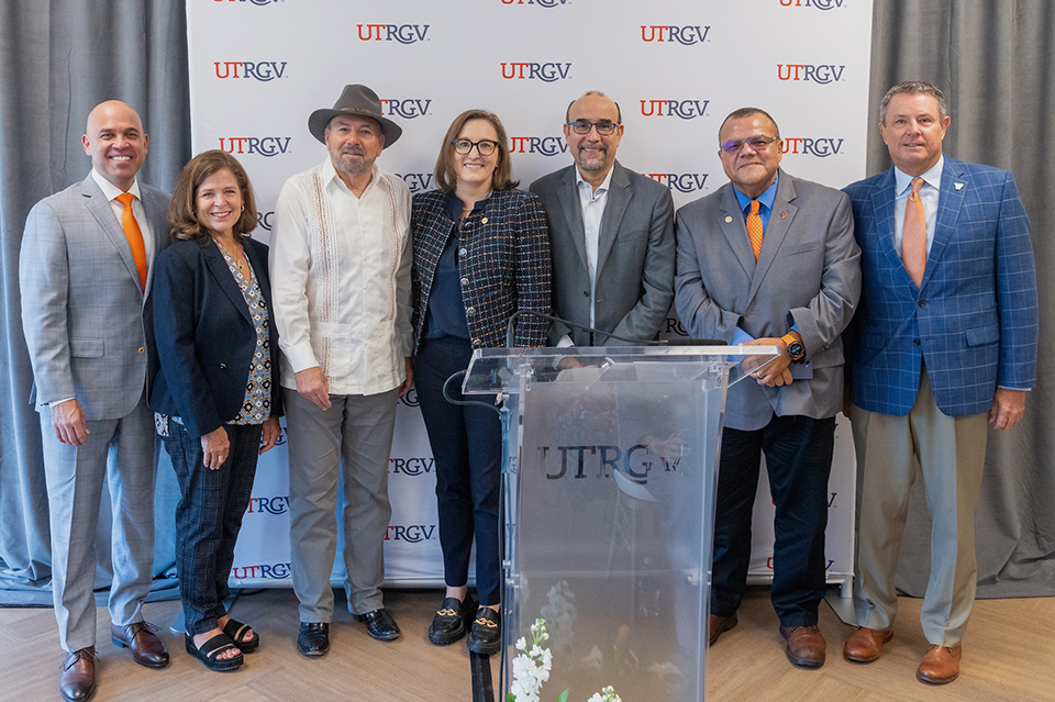 UTRGV was awarded a $30 million grant from the Valley Baptist Legacy Foundation (VBLF) for the establishment of the UTRGV Diabetes Center of Excellence during a press conference on Monday morning in Harlingen. (UTRGV Photo by David Pike)