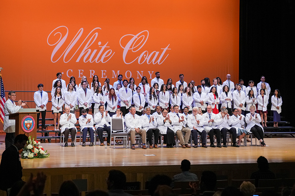 The UTRGV School of Medicine welcomed 59 medical students into its Class of 2028. The Class of 2028 marks the ninth cohort for the UTRGV School of Medicine. (UTRGV Photo by Heriberto Perez-Zuniga)